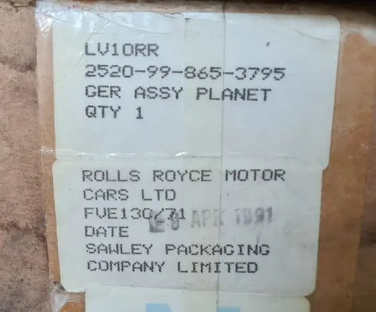 2520-99-865-3795 - Planet Gear Assembly - LV10RR - Rolls Royce Rolls Royce battlegroup-raydon