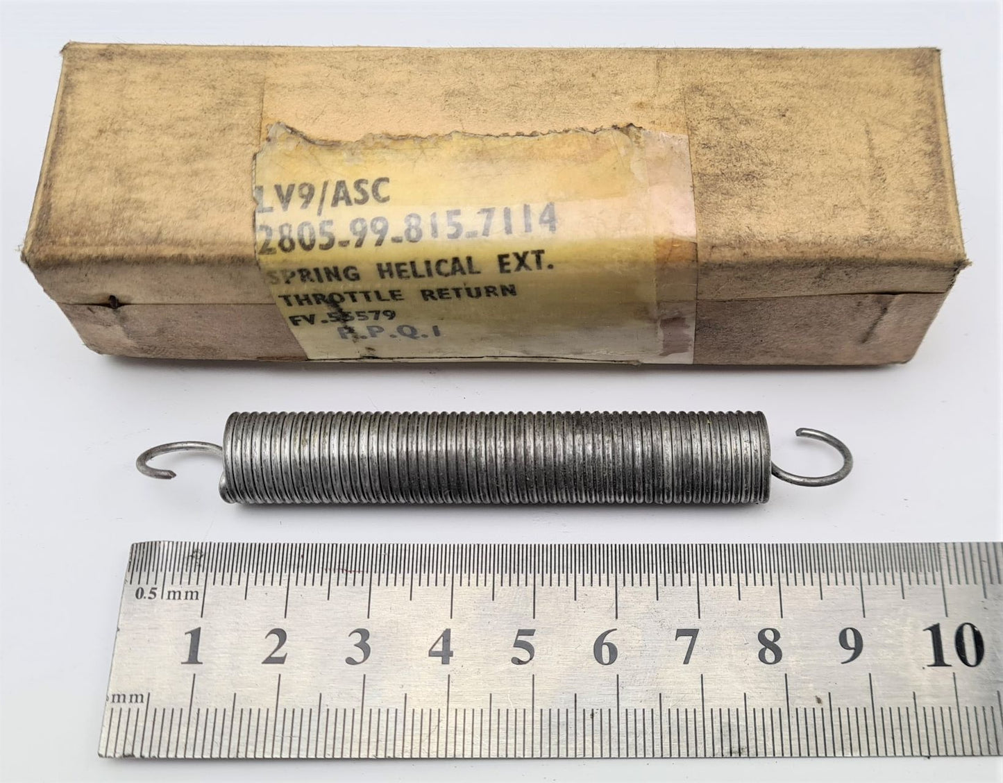 2805-99-815-7114 - Throttle Return Spring - FV53579 - LV9/ASC - B60 Rolls Royce - Daimler Ferret