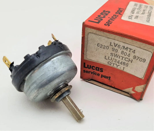6220-99-804-9709- 3 position Light Switch - Lucas LU/34486 LV6/MT4 - Land Rover - Austin Champ Lucas battlegroup-raydon