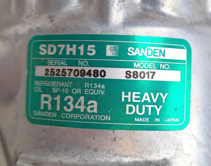252709480 Sanden Air Compressor S8017 24V Twin Groove 132mm Pulley SD7H15 battlegroup-raydon battlegroup-raydon