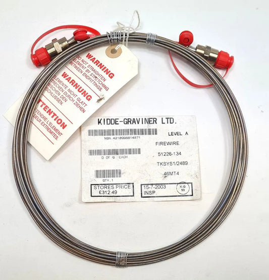 4210-99-881-4871 - Sensing Element - Fire Detector System Mk2 - Firewire Medium Temp 20 Foot long - 46MT4 - 4408/240 - AC/15/10/1203 Kidde-Graviner Ltd battlegroup-raydon