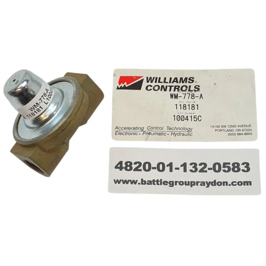 4820-01-132-0583 - 1321580 - Diaphragm Stop Valve - Osh Kosh Williams Controls battlegroup-raydon