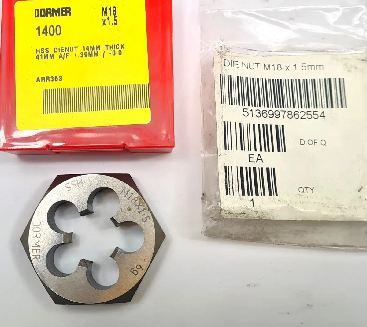 5136-99-786-2554 - Die Nut M18 x 1.5mm - HSS Fine - Track Threads - FV932670 - 9CET - Combat Engineer Tractor Dormer battlegroup-raydon