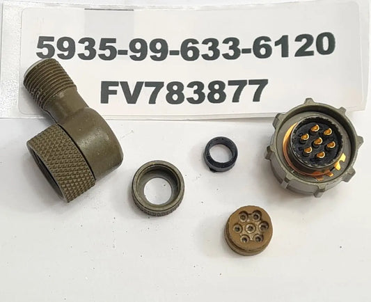 5935-99-633-6120 - 90 Degree 7 Pin Female Socket - Z99 - 0515051007SE - Clansman Radio TEC Electrical Components battlegroup-raydon