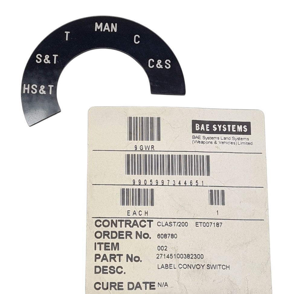 9905-99-734-4651 - Convoy Switch Label - 9GWR	27145100382300
